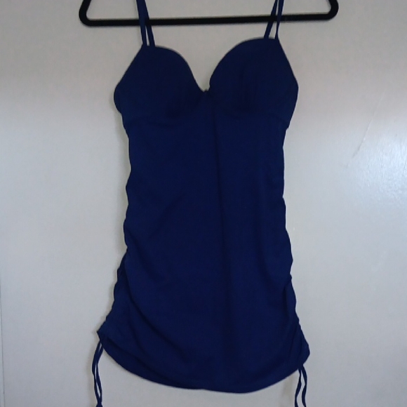 Navy Camisole Swim Top - Picture 1 of 3